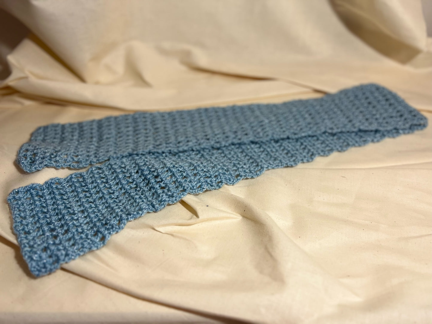 Crocheted Child Scarf - Blue