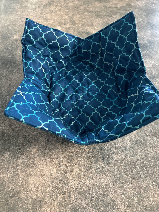 Large fabric bowl holder from microwave